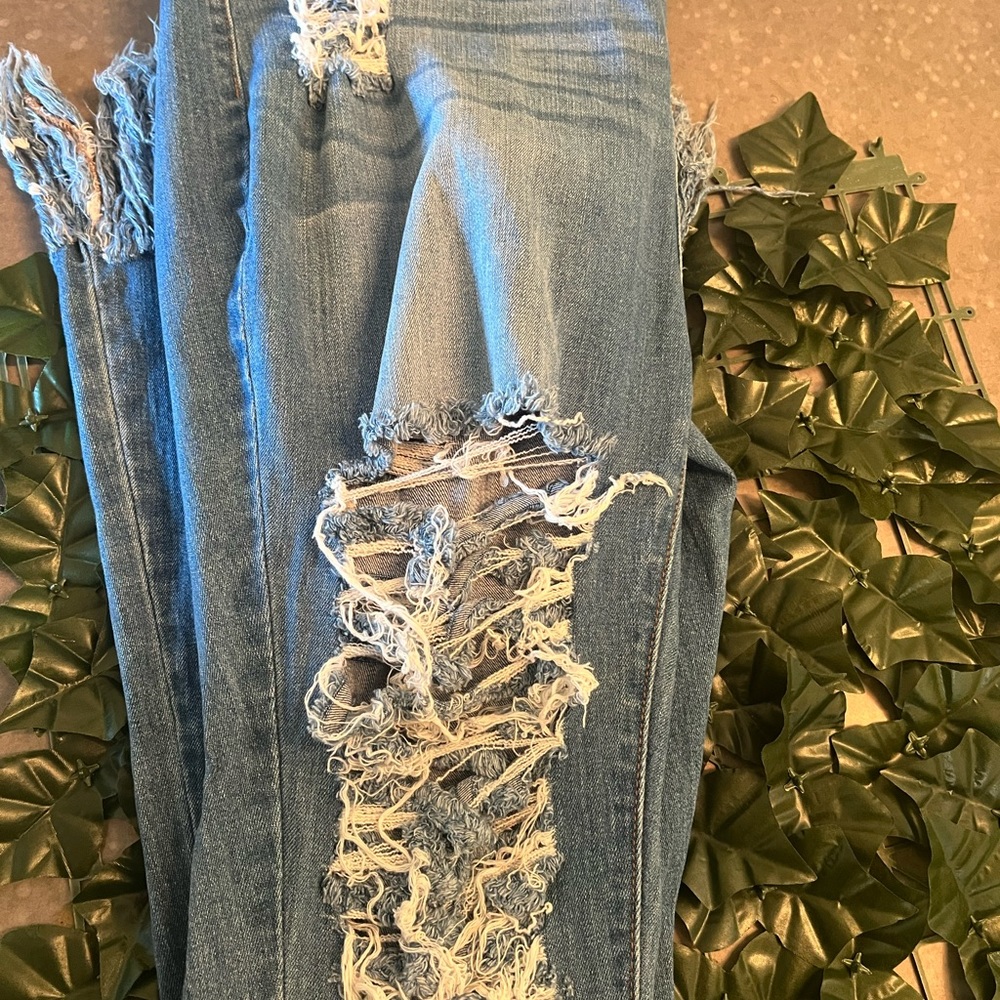 Flare ripped jeans - Medium Washed Denim - New - 2X /19)